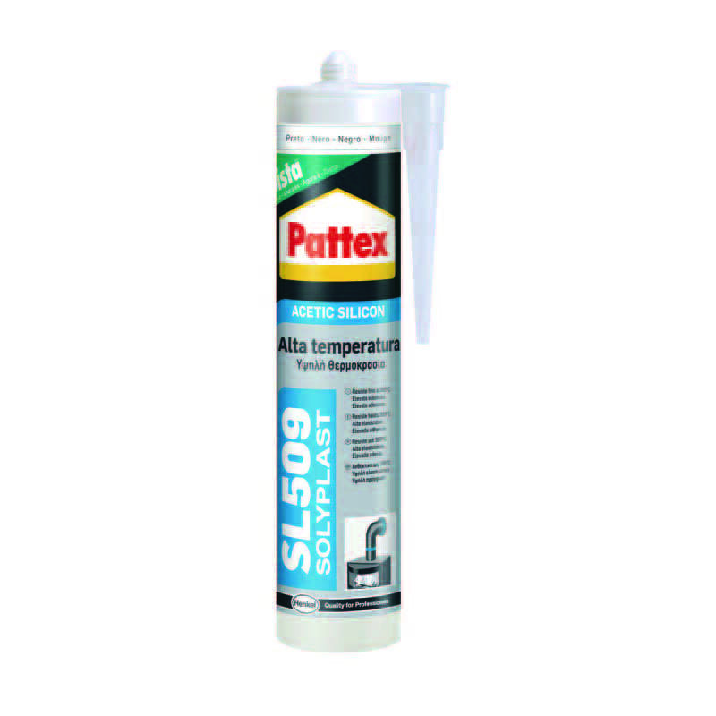foto del prodotto pattex silicone sista sl 509 alte temperature colorato ml.300 nero