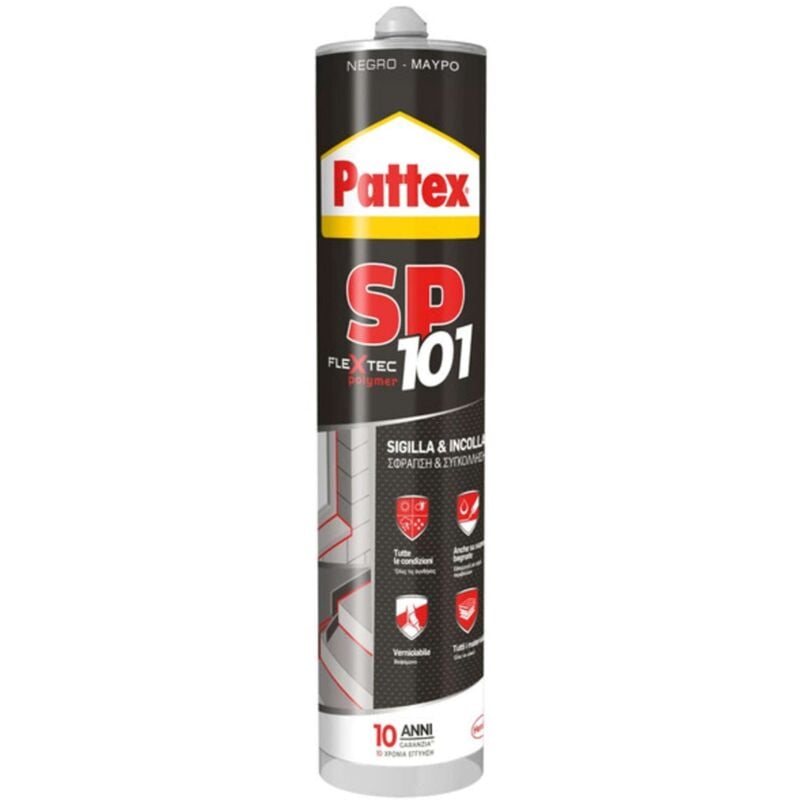 foto del prodotto pattex silicone sp101 nero 280 ml cartuc.