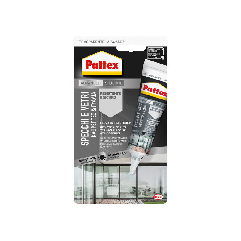 foto del prodotto pattex silicone vetri ml.50. prezzo per 1 pezzo.