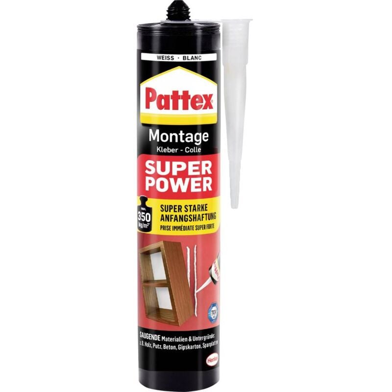 foto del prodotto pattex super power colla per montaggi colore bianco pxs37 370 g