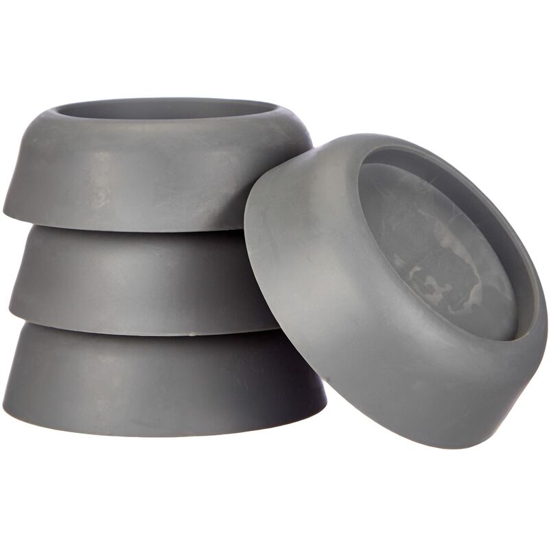 foto del prodotto pattini antivibranti per lavatrice, ammortizzatori per lavatrice, set di 4, termoplastico, 4,5 cm, grigio - wenko