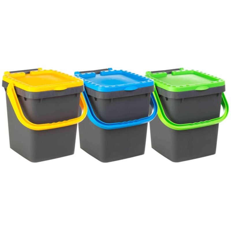 foto del prodotto pattumiera 35 l ecoplus c maniglia kit 3 pezzi