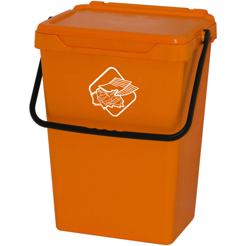 foto del prodotto pattumiera 40l gialla 40x31xh51cm con coperchio e