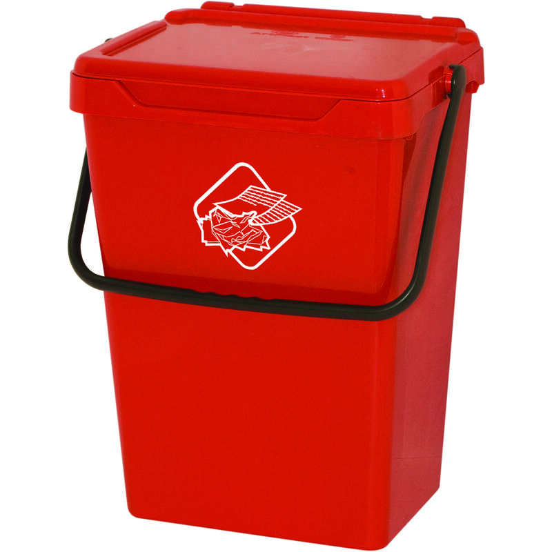 foto del prodotto pattumiera 40l rosso 40x31xh51cm con coperchio e m