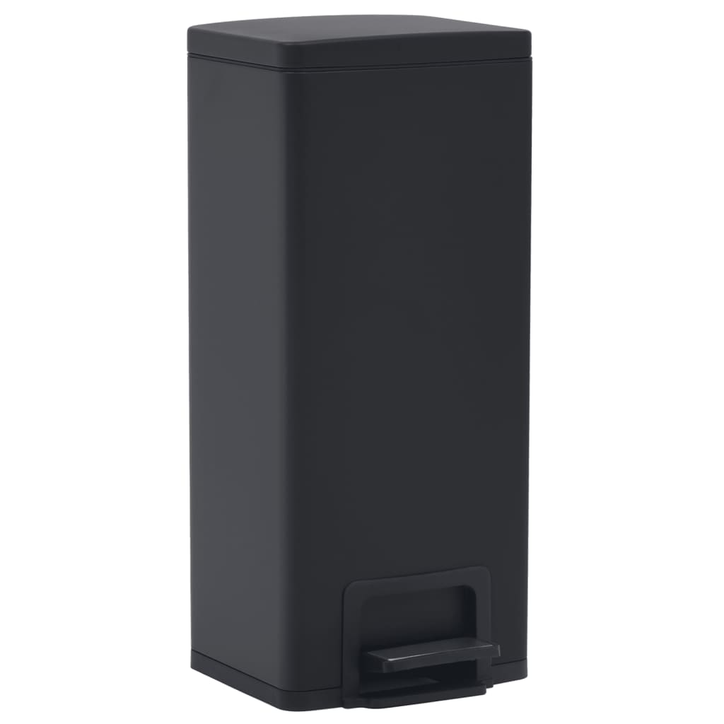 foto del prodotto pattumiera a pedale antimpronta 30 litri inox nero 02 0006099