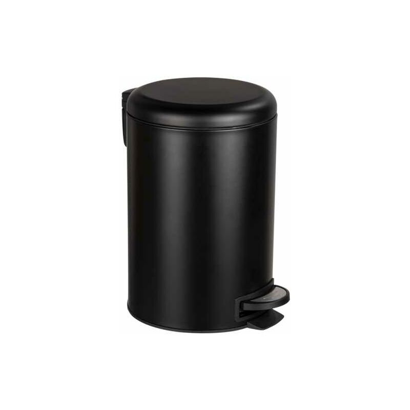 foto del prodotto pattumiera a pedale leman, pattumiera da 12l con chiusura ammortizzata easy close , acciaio inossidabile, 25x38x32 cm, nero wenko