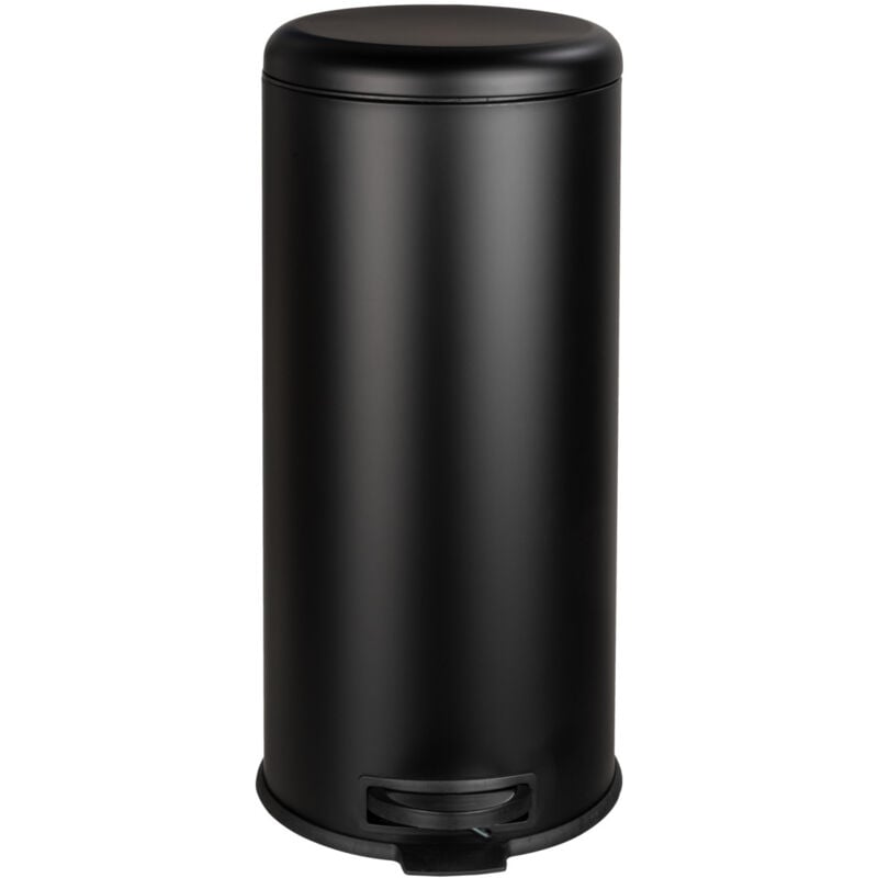 foto del prodotto pattumiera a pedale leman, pattumiera da 30l con chiusura ammortizzata easy close , acciaio inossidabile, 30,5x64x37,5 cm, nero wenko