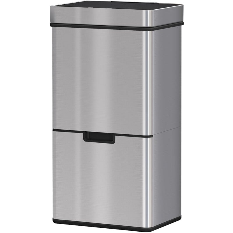 foto del prodotto pattumiera automatica 72l sensore infrarossi e 3 scomparti 42x30x81cm homcom