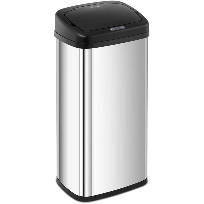foto del prodotto pattumiera automatica con sensore automatico cestino rettangolare inox 40 litri
