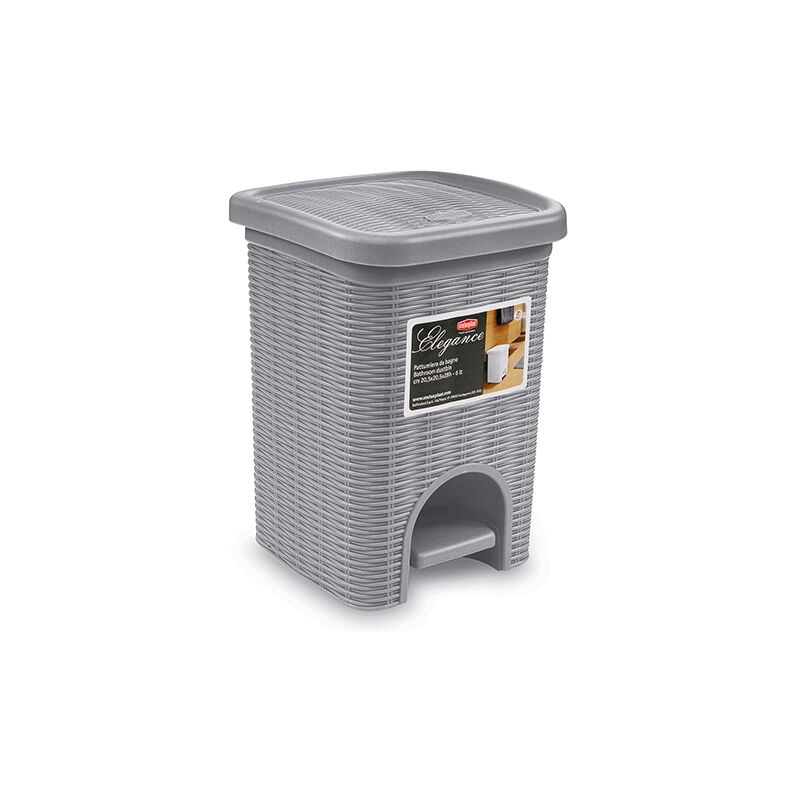 foto del prodotto pattumiera bagno elegance 30132 stone grey