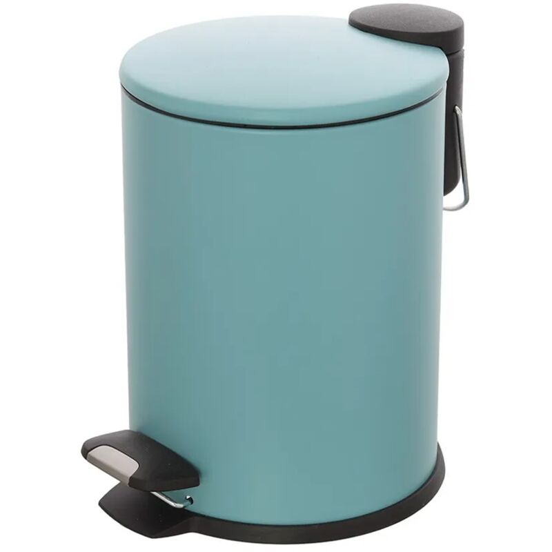 foto del prodotto pattumiera bagno in acciaio acquamarina con pedale e coperchio slim 3 lt