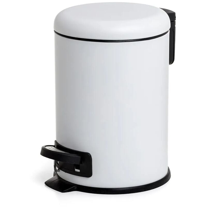 foto del prodotto pattumiera bagno in acciaio inox bianca capacit 3l e secchio interno estraibile