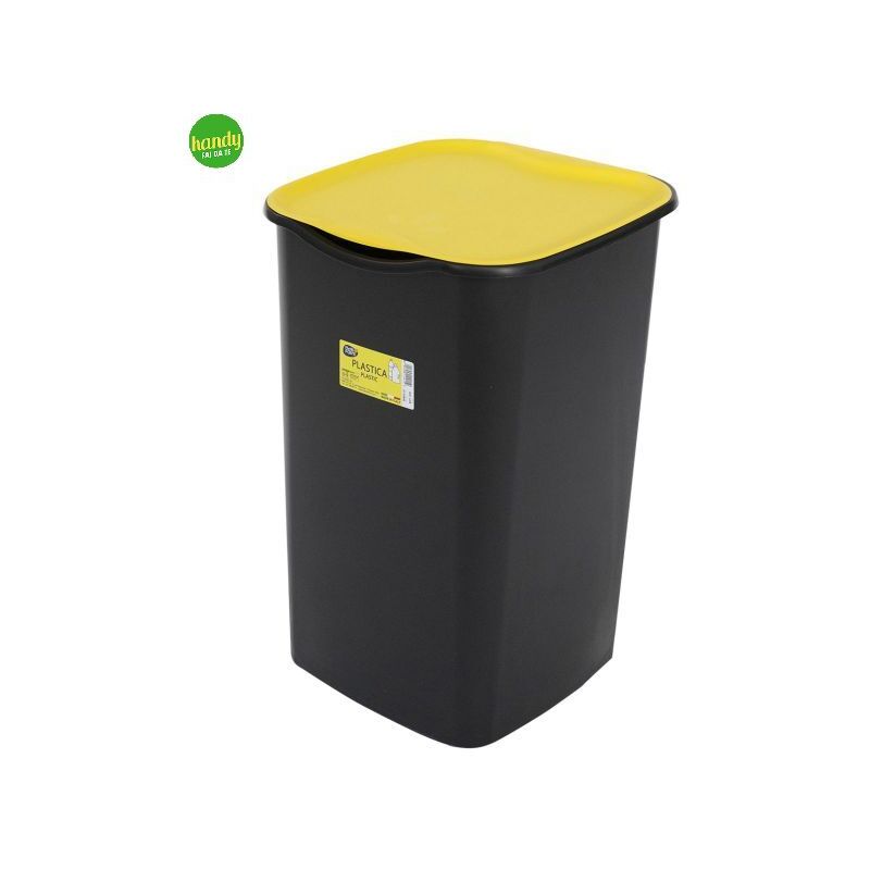 foto del prodotto pattumiera belli e forti riciclo giallo nero 53 x 37 x 36 cm