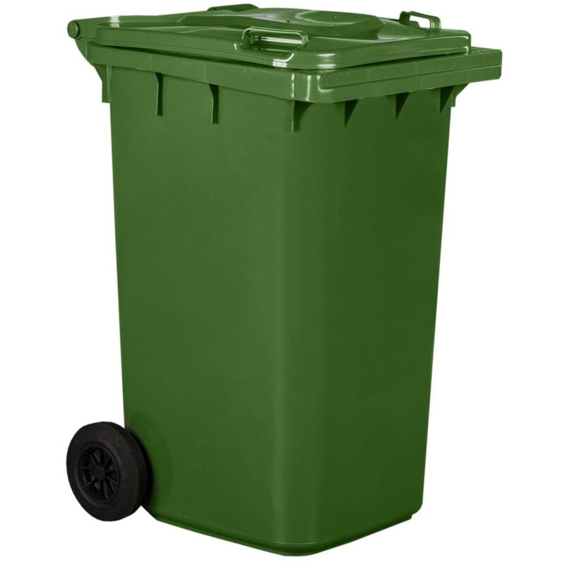 foto del prodotto pattumiera bidone portarifiuti per raccolta differenziata 240 litri colore verde colore verde 240 litri