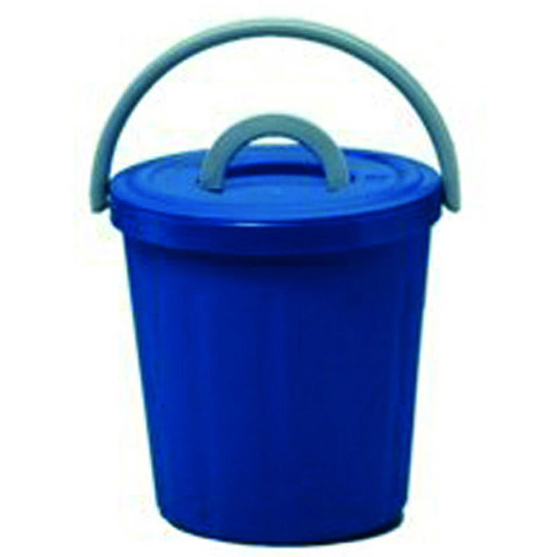foto del prodotto pattumiera con coperchio lt.15 cm.32x32h., colore blu