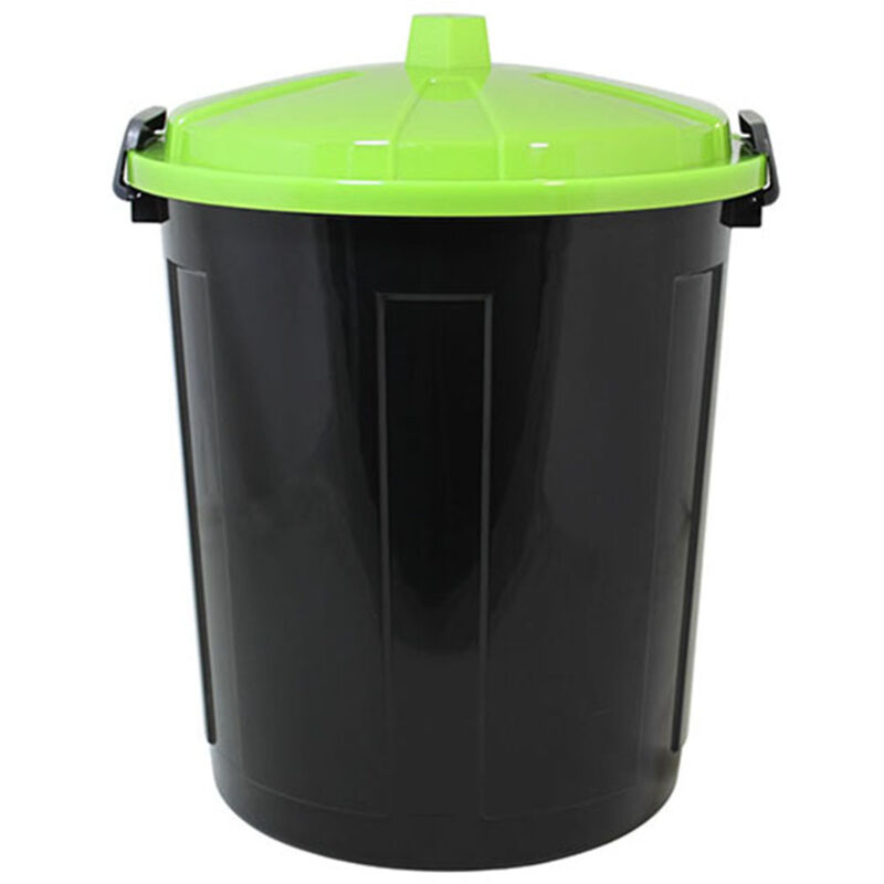 foto del prodotto pattumiera con coperchio verde chiusura antirandagismo odori 21lt bidone secchio casa cucina giardino locali commerciali