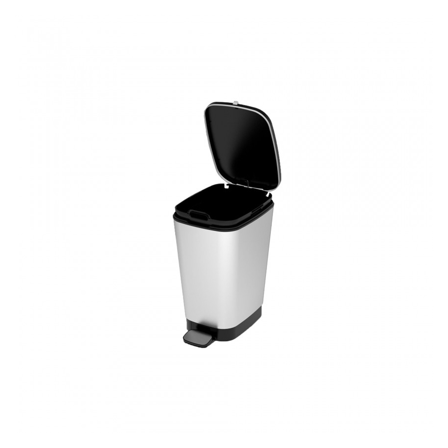 foto del prodotto pattumiera con pedale steel grigia lt 35