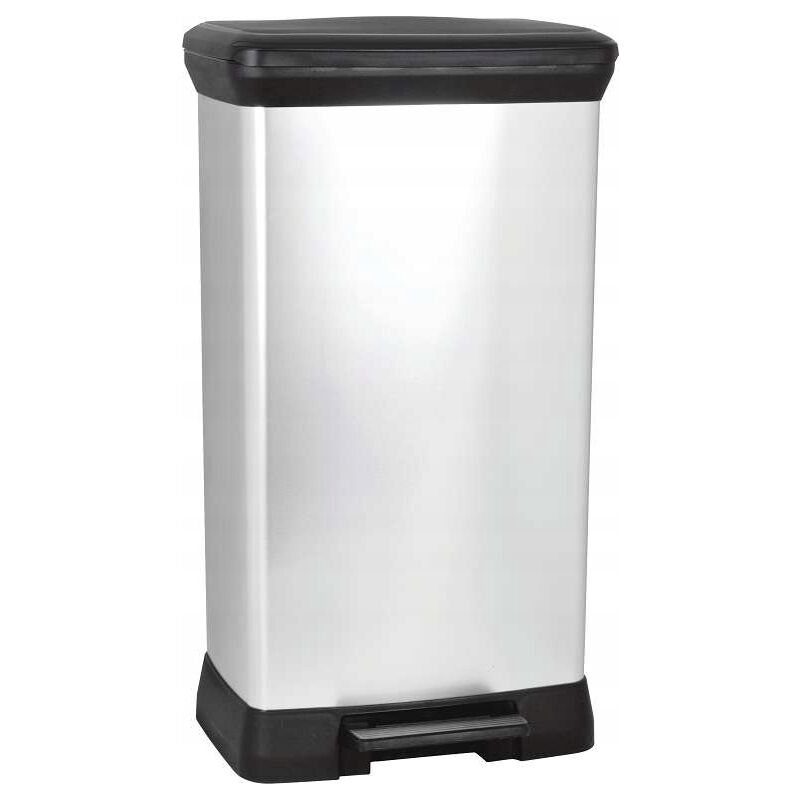 foto del prodotto pattumiera curver in metallo con pedale 50 l