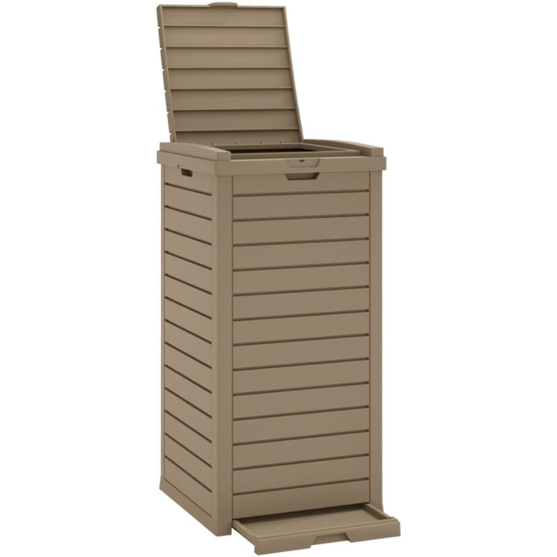 immagine 0 del prodotto pattumiera da esterno marrone chiaro 41x41x86 cm in polipropilene