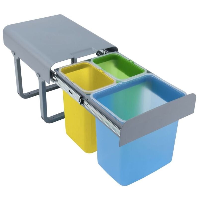 foto del prodotto pattumiera estraibile 3 contenitori ekko9099 colori vari
