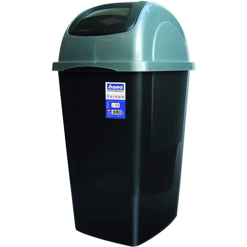 foto del prodotto pattumiera europa con basculante 33lt 30 x 33 x 59h cm antracite bama
