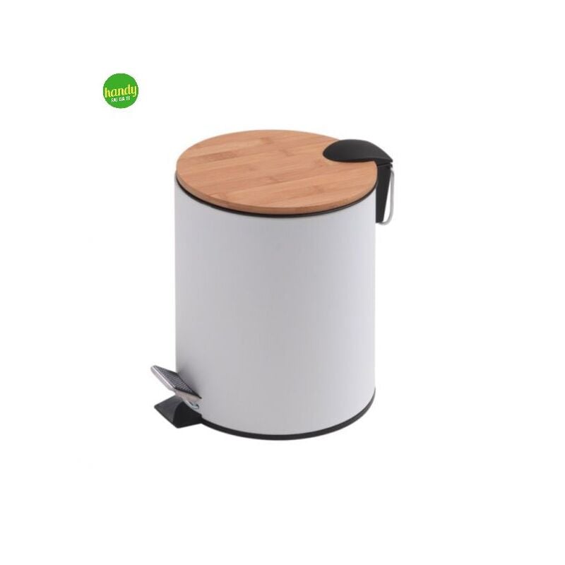 foto del prodotto pattumiera gedy 5lt bianco bamboo