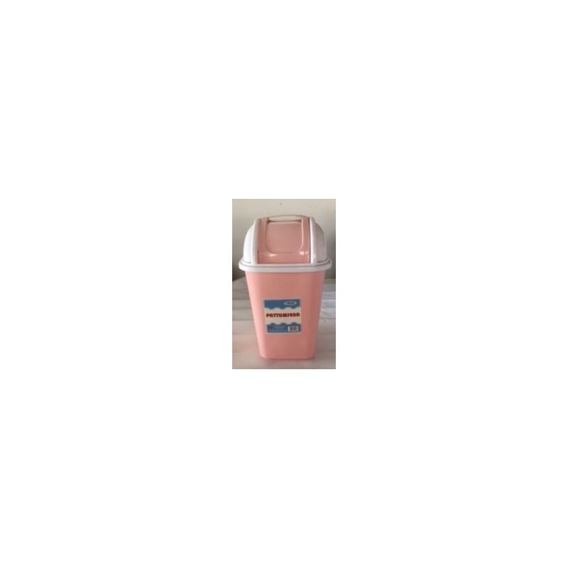 foto del prodotto pattumiera in plastica rosa