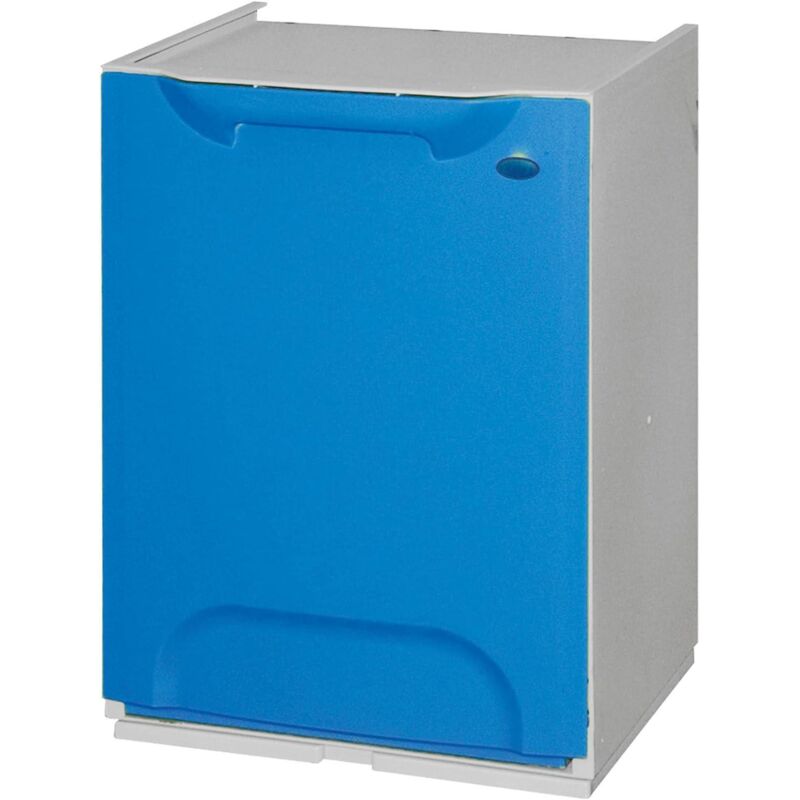 foto del prodotto pattumiera in resina 1 scomparto 20 litri modulare per raccolta differenziata colore blu