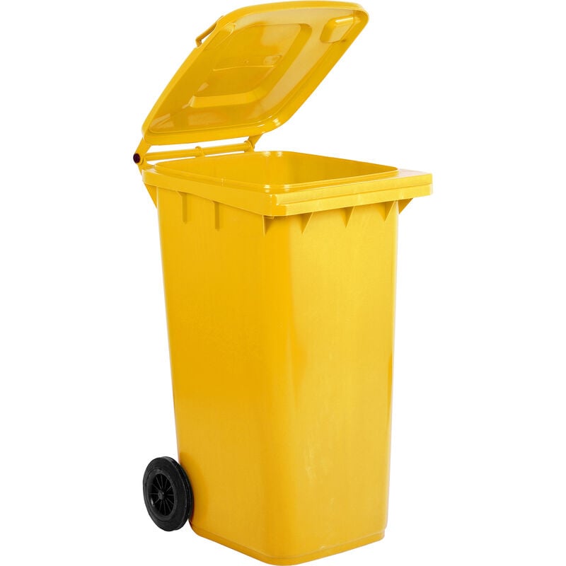 foto del prodotto pattumiera lt.240 con ruote gialla mp