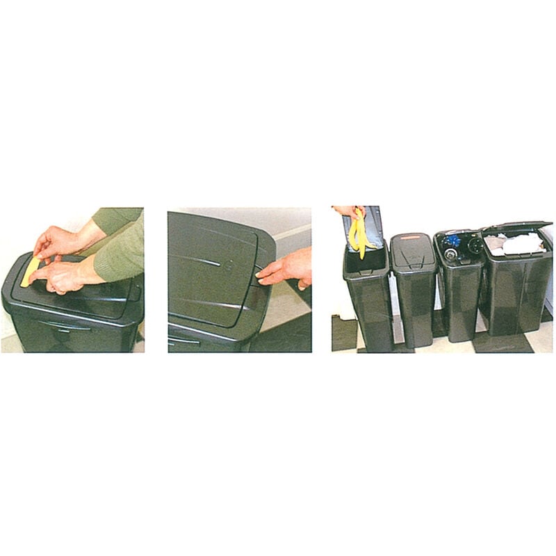 foto del prodotto pattumiera modular bidone verde per differenziata secchio spazzatura 25 lt