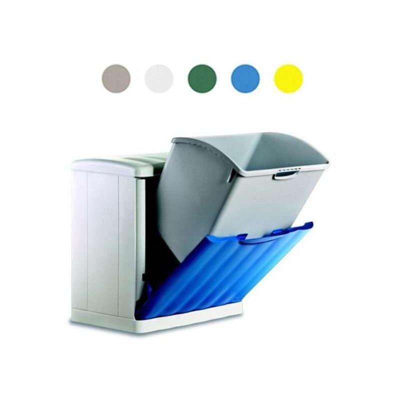 foto del prodotto pattumiera modulare amica eco space in polipropilene lt.20 cm.40x30x40h. colore azzurro