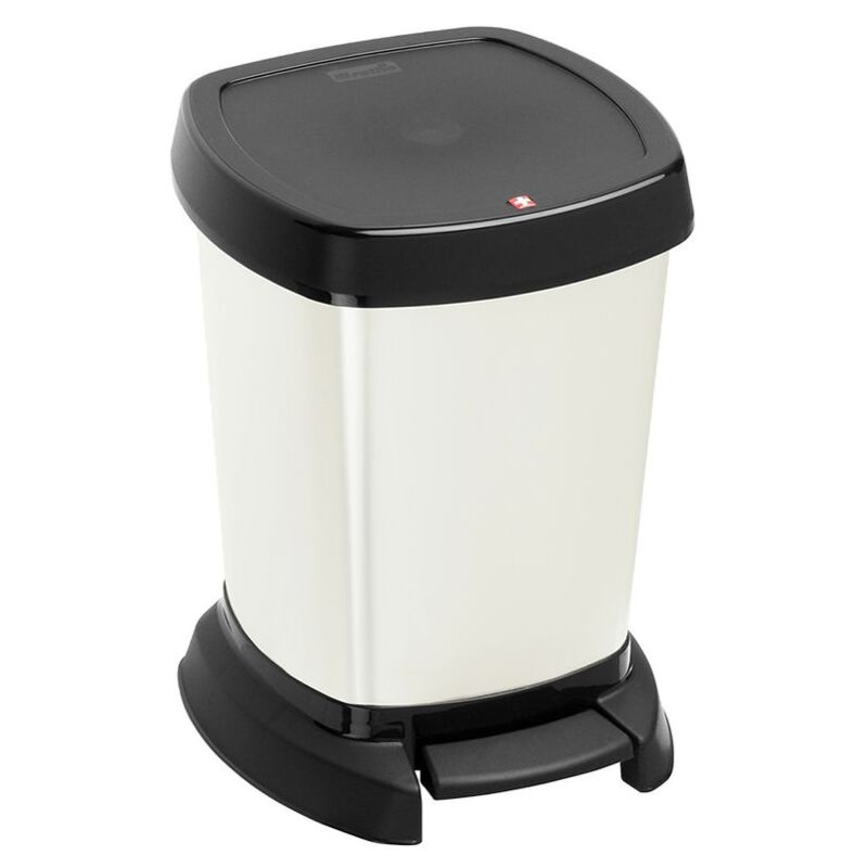 foto del prodotto pattumiera paso con apertura a pedale da 6 lt in colore bianco