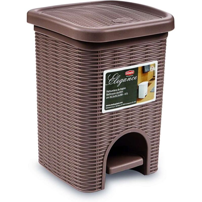 foto del prodotto pattumiera pedale elegance mini tortora l 6 stefanplast
