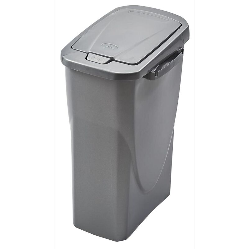 foto del prodotto pattumiera per raccolta differenziata colore antracite 15 litri ecobin 22x31x42 cm 15 litri colore antracite