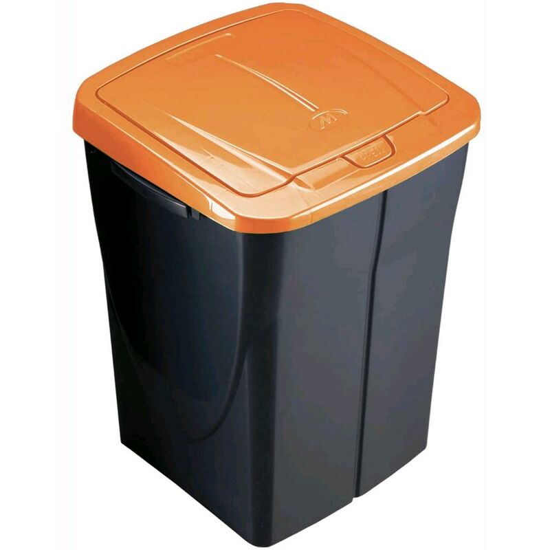 foto del prodotto pattumiera per raccolta differenziata colore arancio 45 litri ecobin 37x36x51 cm 45 litri colore arancio