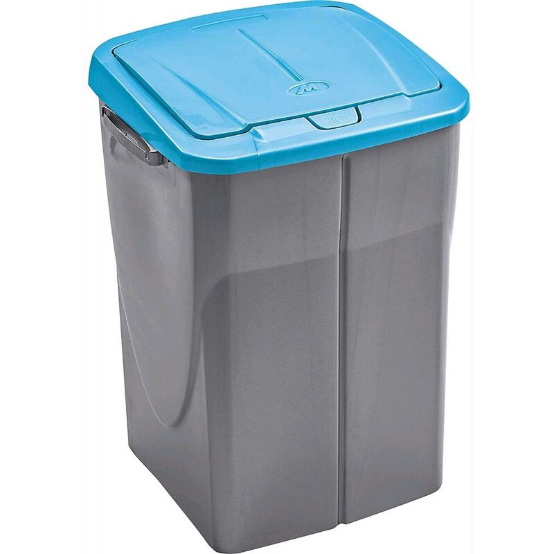 foto del prodotto pattumiera per raccolta differenziata colore azzurro 45 litri ecobin 37x36x51 cm 45 litri colore azzurro