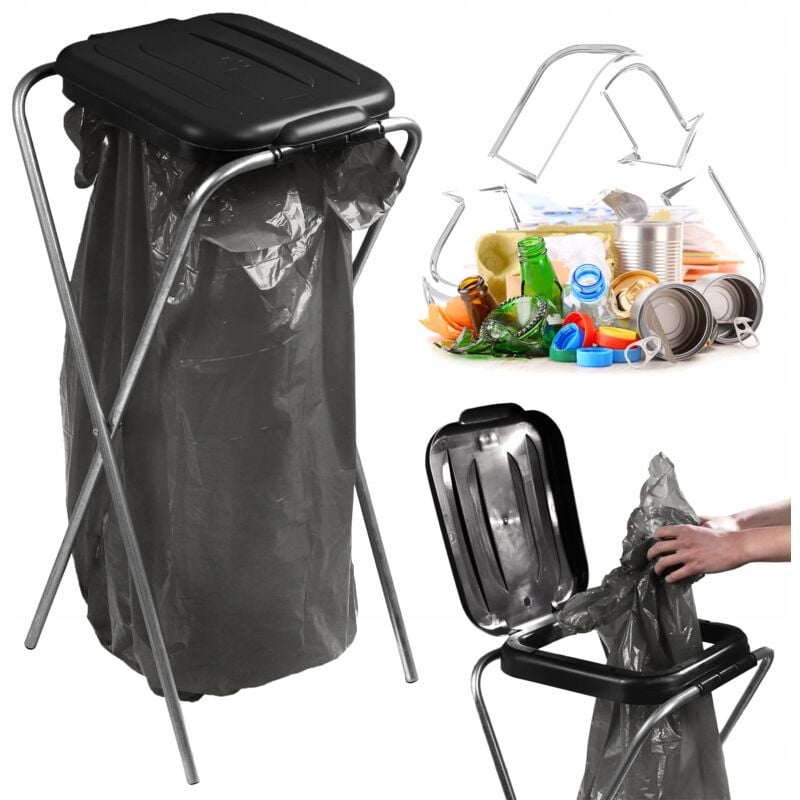 foto del prodotto pattumiera per raccolta differenziata da terra, 1 stazione, contenitore per sacco da 120 l