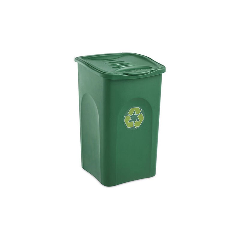 foto del prodotto pattumiera per raccolta differenziata verde 50 l stefanplast