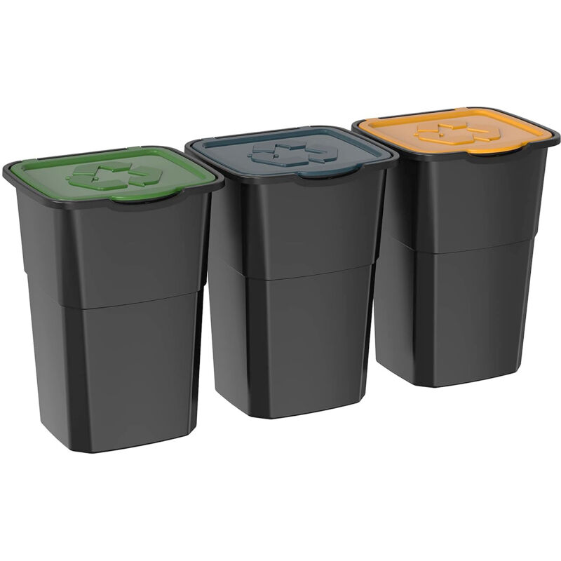 foto del prodotto pattumiera raccolta differenziata eco3 3 scomparti da 50 litri