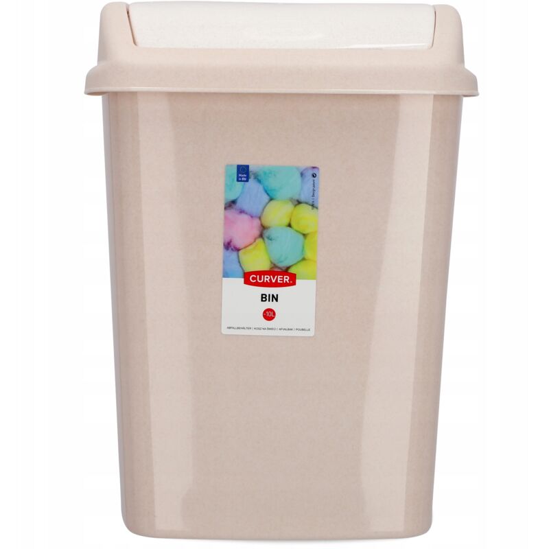 foto del prodotto pattumiera ribaltabile curver 10 l beige