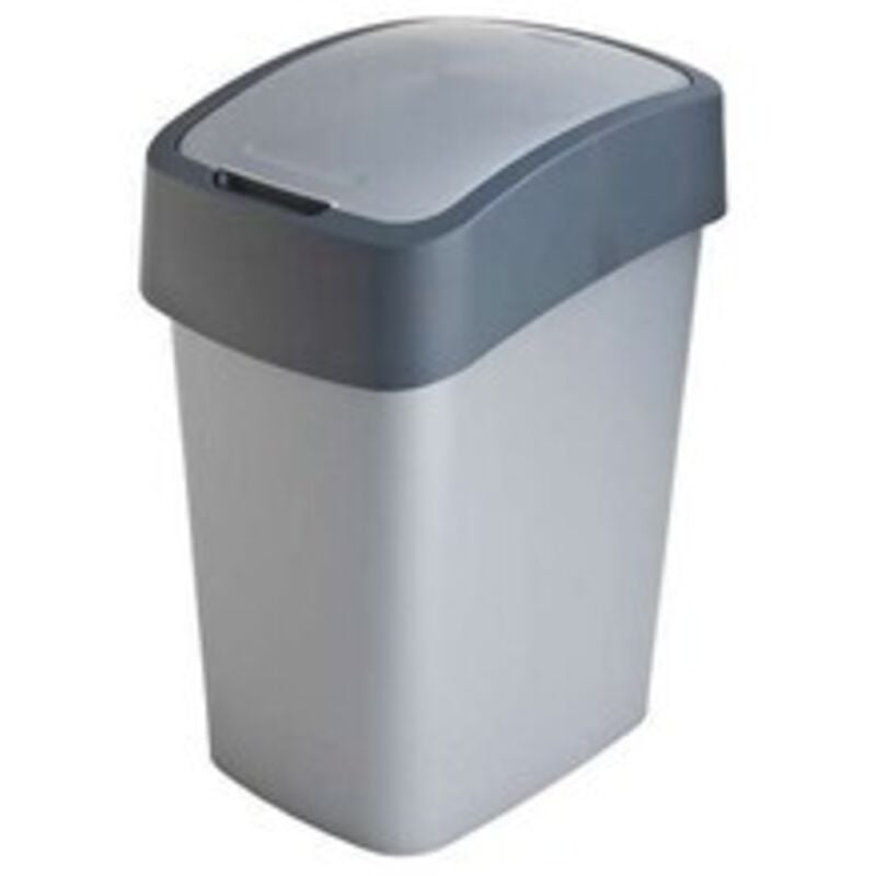 foto del prodotto pattumiera ribaltabile pattumiera da 25 litri con coperchio basculante per cucina, ufficio, bagno 26 x 34 x 47 cm grigio chiaro e antracite