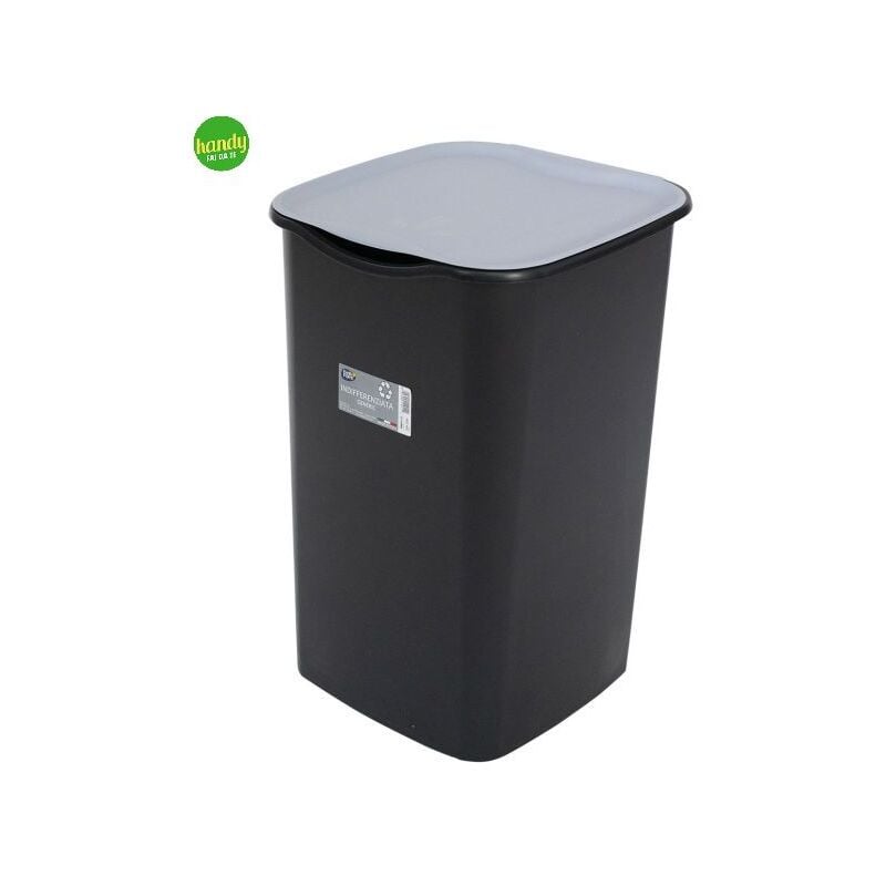 foto del prodotto pattumiera riciclo indifferenziata 50l nero e grigio