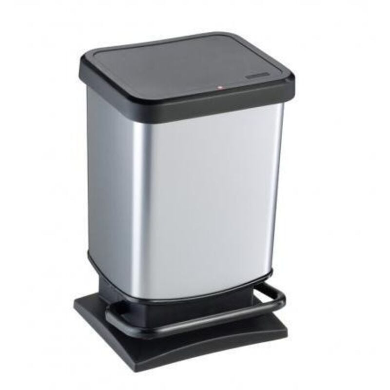 foto del prodotto pattumiera rotho paso 20lt a pedale in ppl metallizzato f600051
