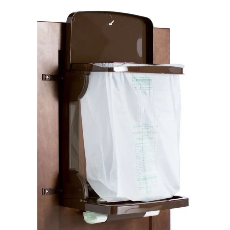 foto del prodotto pattumiera snella 10l da cucina marrone componibile, per anta, 28x16x40 cm