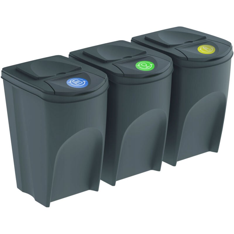 foto del prodotto pattumiera sortibox ikwb35s3 grigio pietra