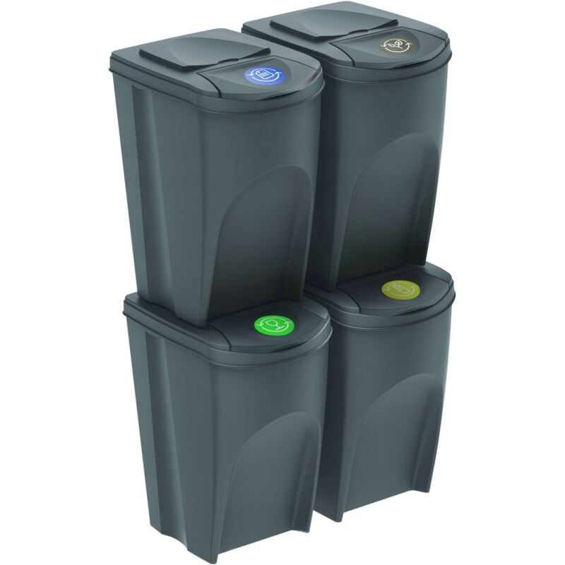 foto del prodotto pattumiera sortibox ikwb35s4 grigio pietra