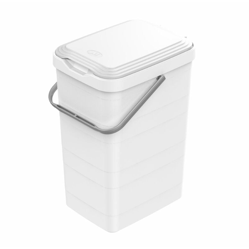 foto del prodotto pattumiera sottolavello differenziata per cassetto cucina 14 litri bianca 27x20x39h cm 14 litri colore bianco