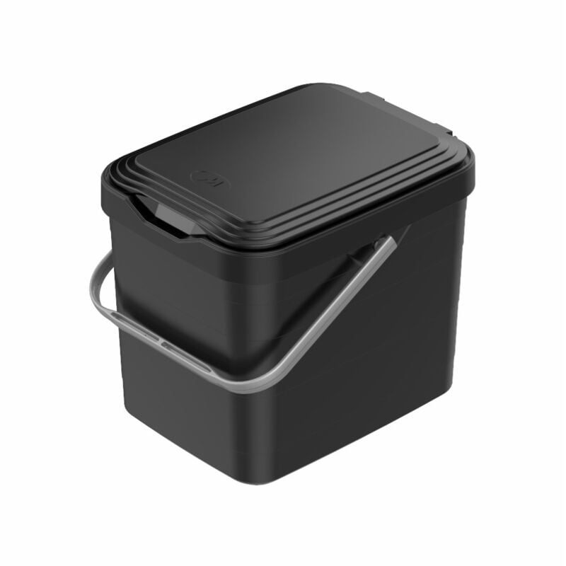 foto del prodotto pattumiera sottolavello differenziata per cassetto cucina 8 litri nera 27x20x23h cm 8 litri colore nero