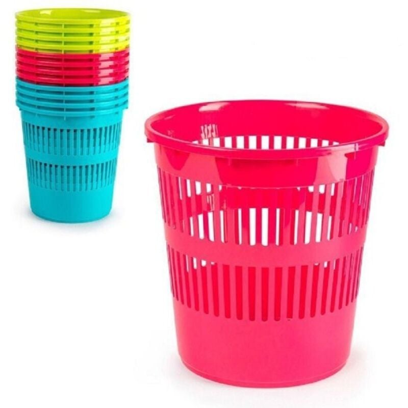 foto del prodotto pattumiera tonda cestino in plastica 11.3lt 27.5x27.5x28cm in vari colori 11962 - - trade shop traesio