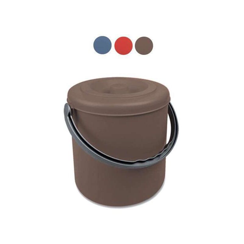 foto del prodotto pattumiera tonda eureka rosso sunset l 10 stefanplast